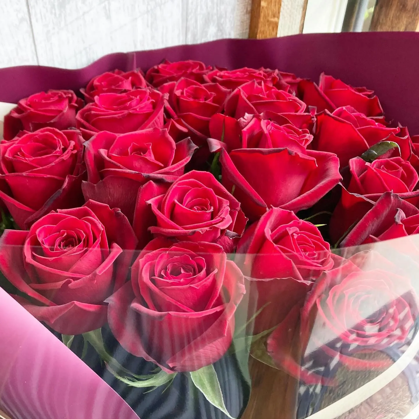 プロポーズ用、赤バラ24本の花束💐