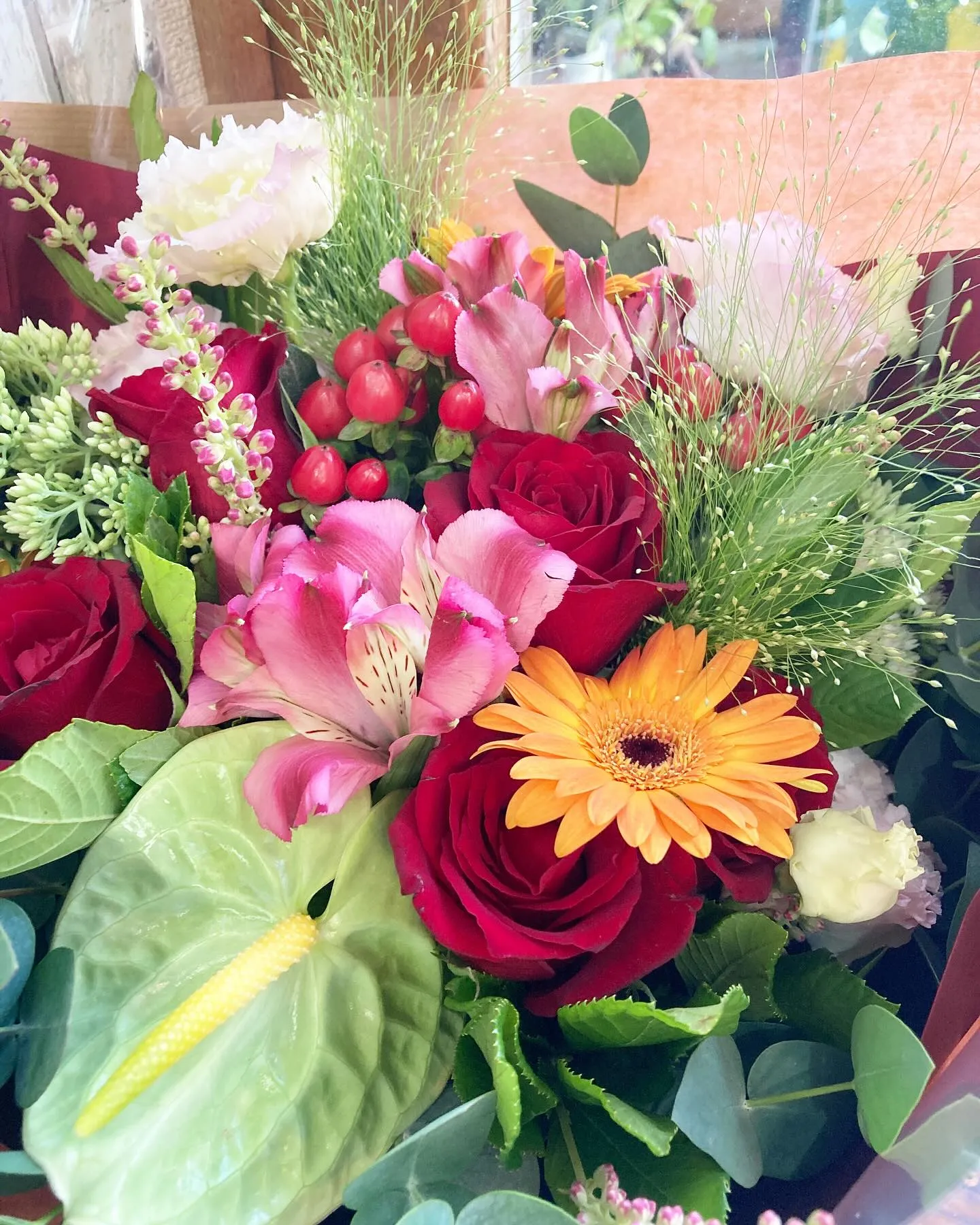 彼女さんへお誕生日の花束💐優しい彼氏さん、素晴らしい👍