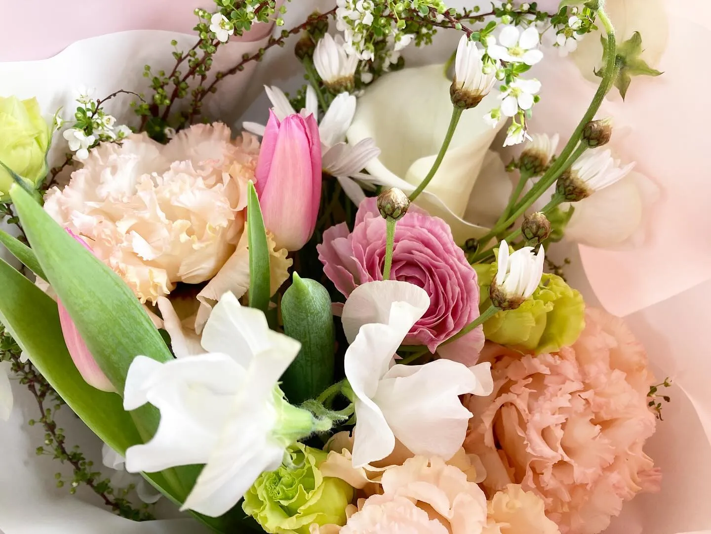 卒業式の花束💐ピンクホワイト系🩷