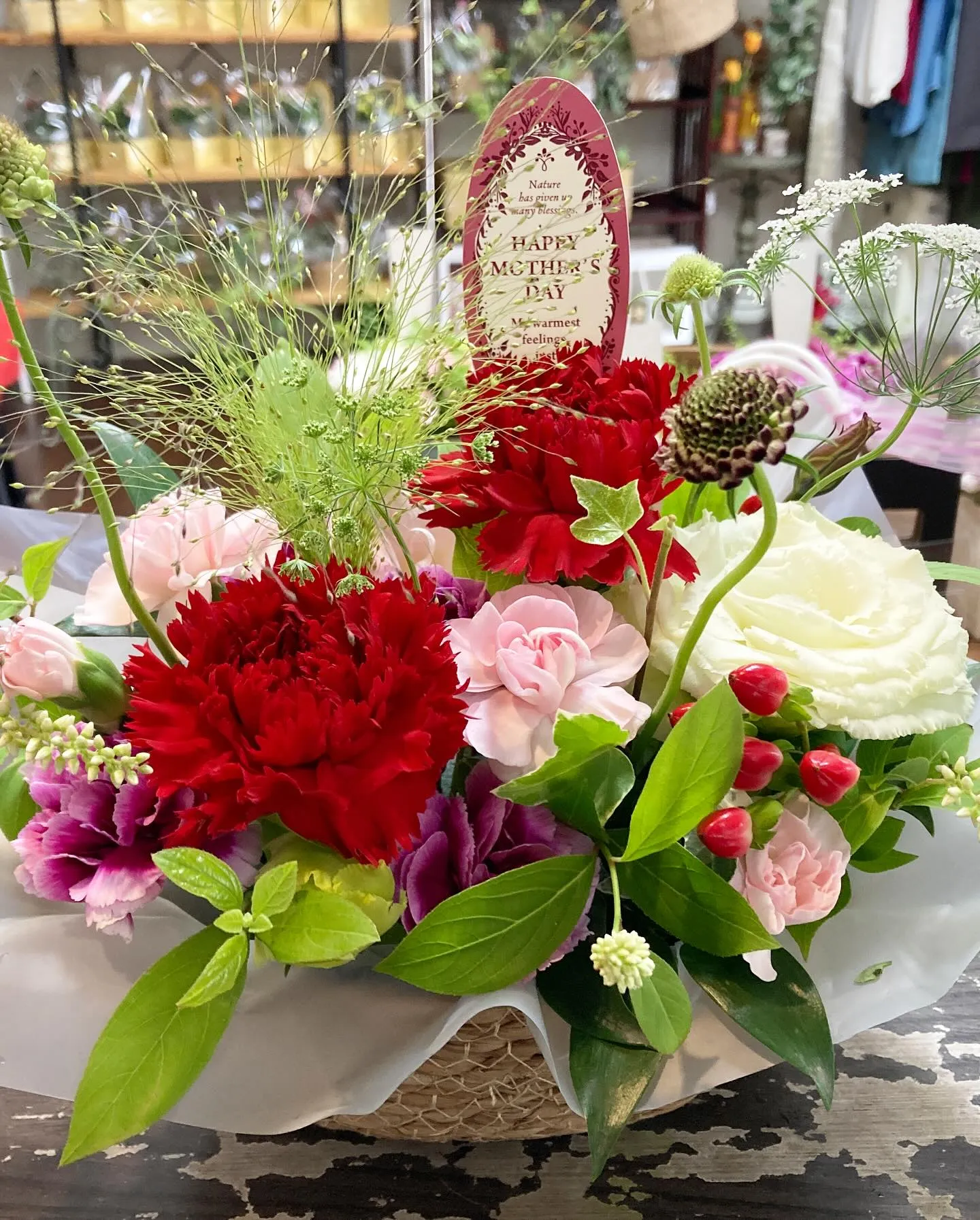 母の日のご注文、ご来店、