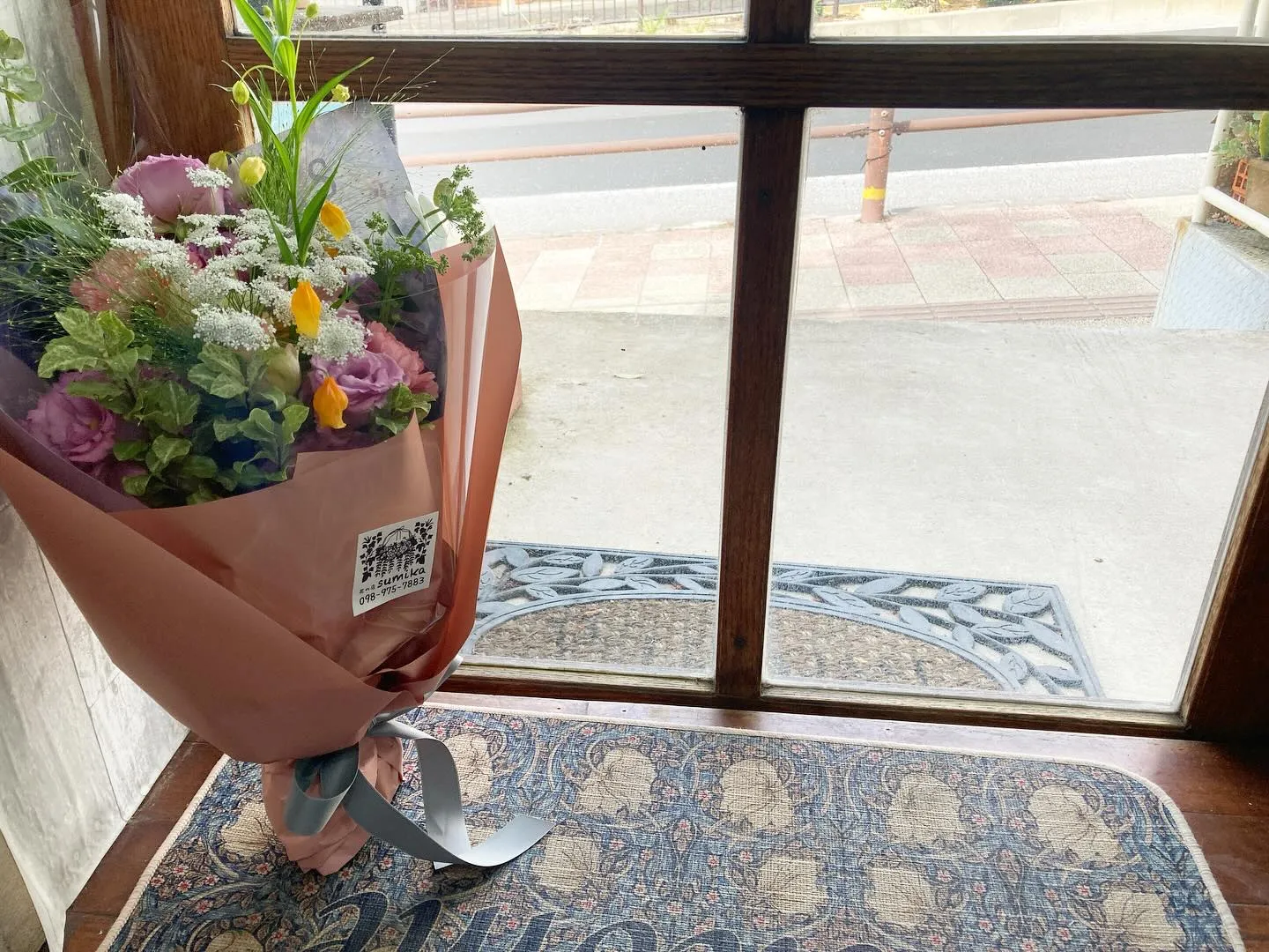 花束💐ピンク紫入れて、大人可愛いく🩷