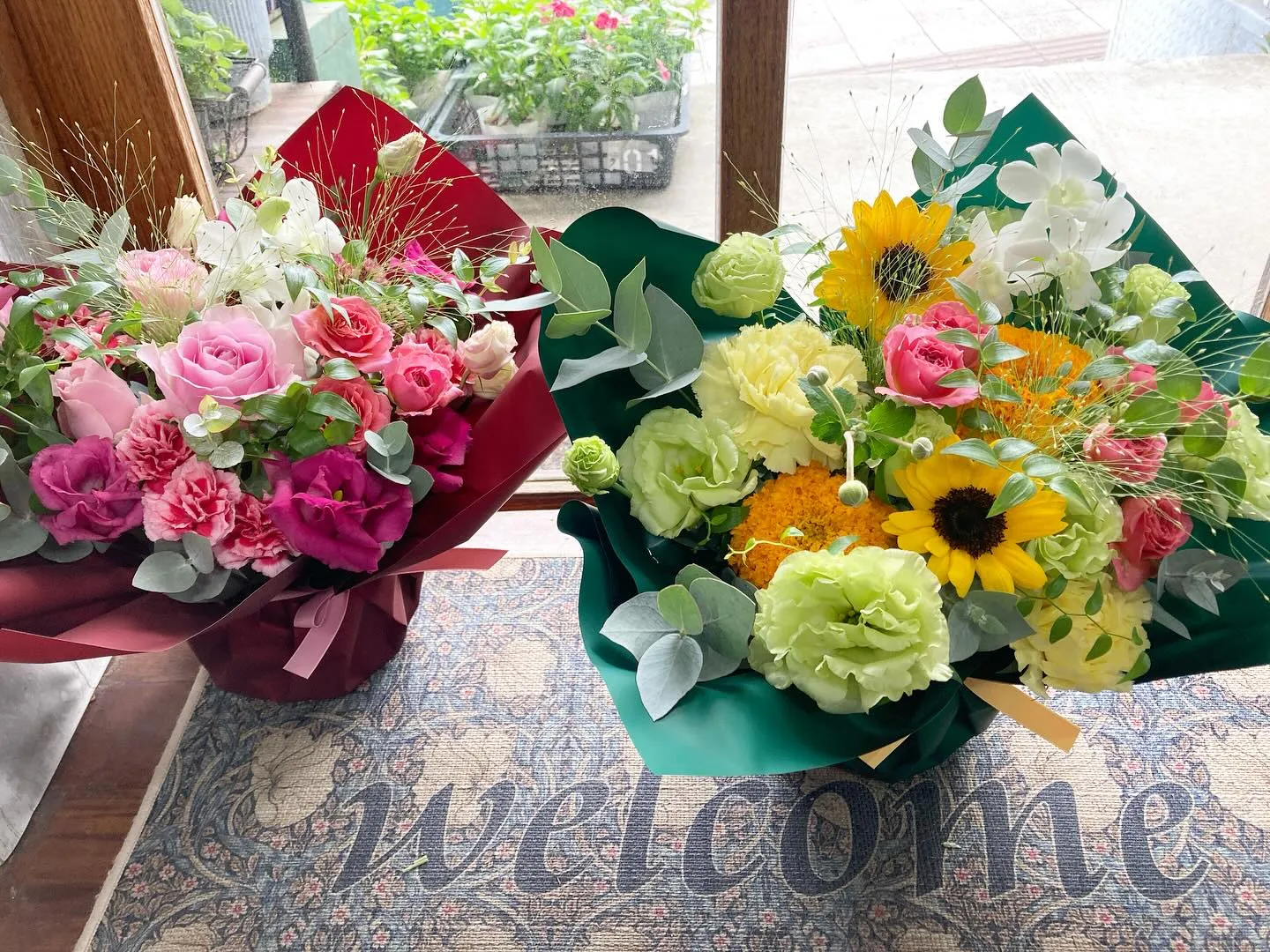 退職祝いのお花。